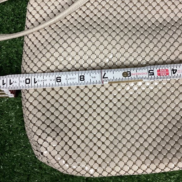 Whiting & Davis Vintage White Mesh Shoulder Bag - Picture 10 of 11